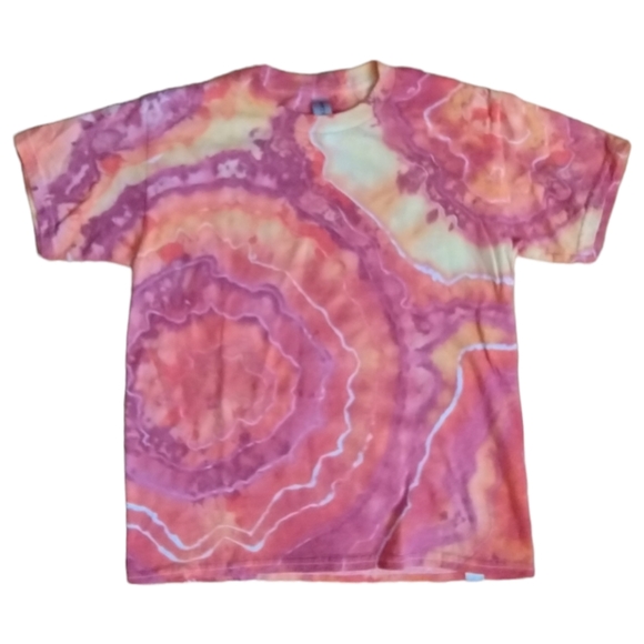 Hand Crafted Other - Fun in the Sun Kids Large Geode Style Tie Dye Tee Shirt Sleeve